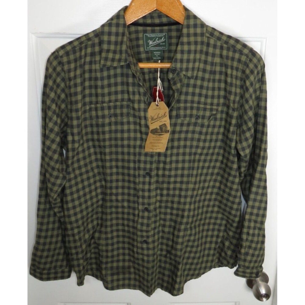 *NWT* Woolrich Lightweight Flannel Shirt Womens XL-Petite Buffalo Plaid
